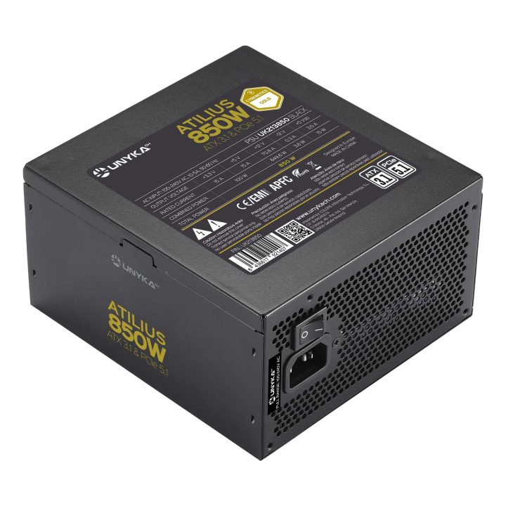 UNYKAch ATX Atilius 3.1 Black 850W Gold Power Supply