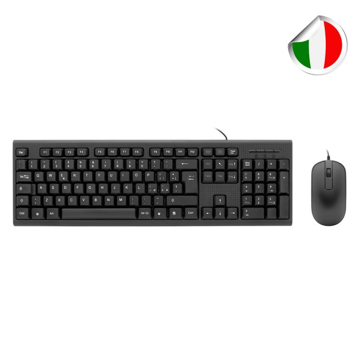 CoolBox KIT DE TECLADO+RATON USB ITALIANO MEMBRANA+OPTICO 1000 DPI…