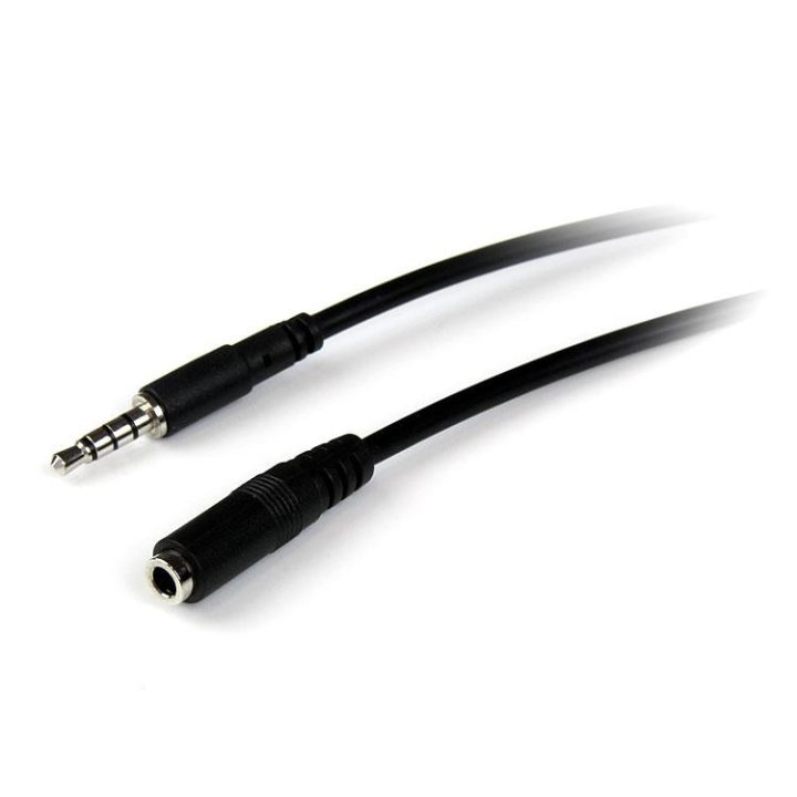 StarTech.com 1m Headset Extension Cable Mini-Jack 3.5mm 4-Pole Male…