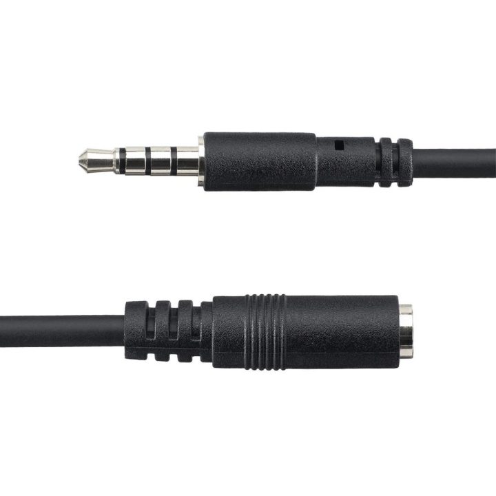 StarTech.com 1m Headset Extension Cable Mini-Jack 3.5mm 4-Pole Male…