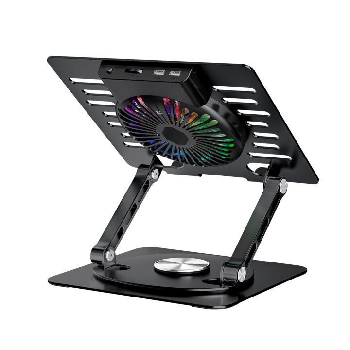 CoolBox COOLAIR 1VRGB Aluminum Laptop Cooling Pad up to 17.3" Black