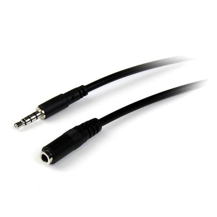 StarTech.com 1m Headset Extension Cable Mini-Jack 3.5mm 4-Pole Male…