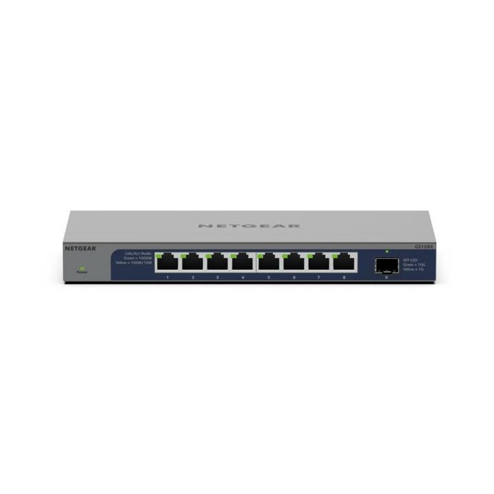 NETGEAR GS108X Unmanaged L2 Gigabit Ethernet (10/100/1000) Gray