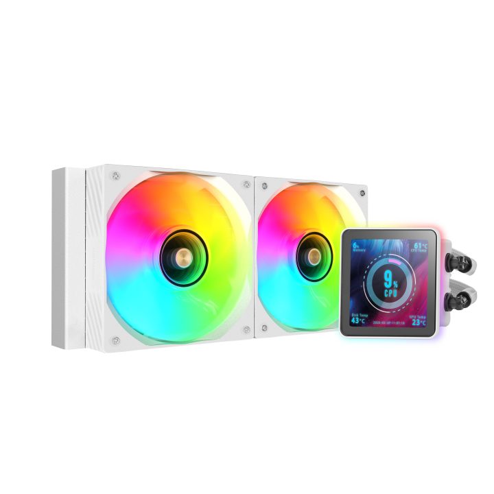 Mars Gaming ML-VISIONPRO240W All-in-One Liquid CPU Cooler 12 cm White…