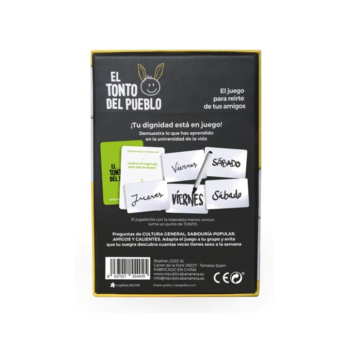 Juego de mesa el tonto del pueblo pegi 18 (REP554045)