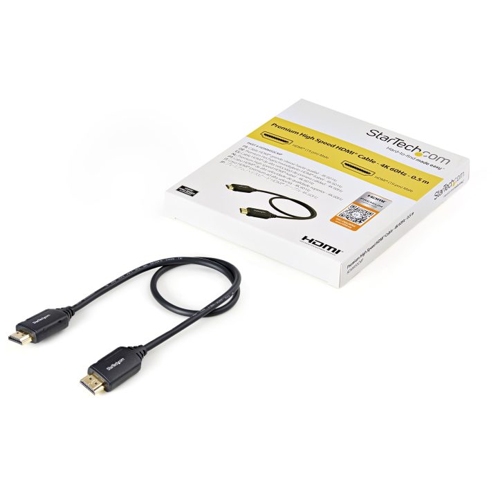 StarTech.com Cabo de 50cm HDMI 2.0 Certificado Premium com Ethernet -…