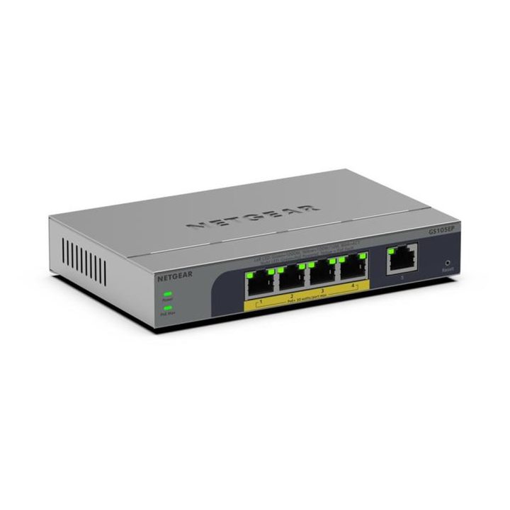 NETGEAR GS105EP Unmanaged Gigabit Ethernet (10/100/1000) Power over…