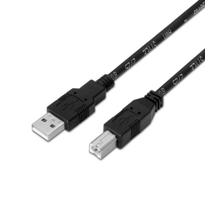 AISENS A101-0006 USB Cable USB 2.0 1.8 m USB A USB B Black