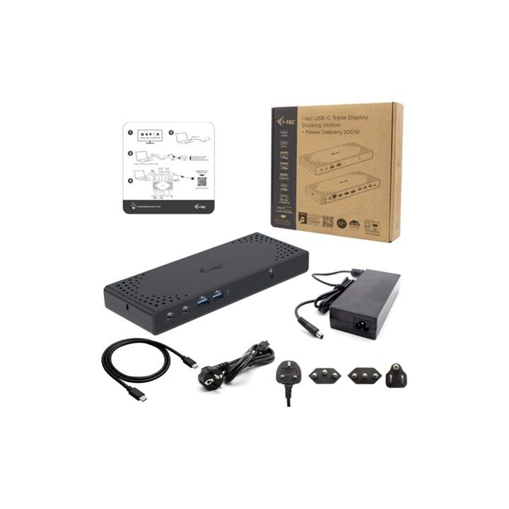 i-tec USB-C Triple Display Docking Station Gen 2 + Power Delivery 100W