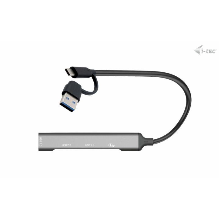 Hub metálico i-tec USB-C/USB-A 1x USB 3.0 + 3x USB 2.0