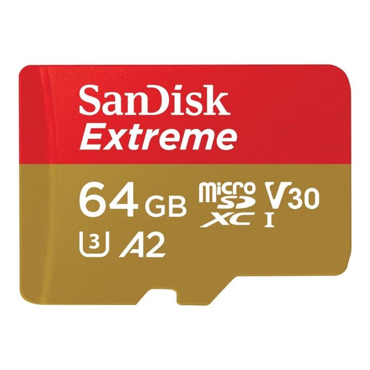 Sandisk microSDXC Extreme 64GB uSD 170/80MBs +Adaptador…