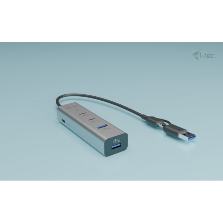 i-tec Metal Universal Charging HUB 2xUSB-C + 2x USB-A Port + Power…