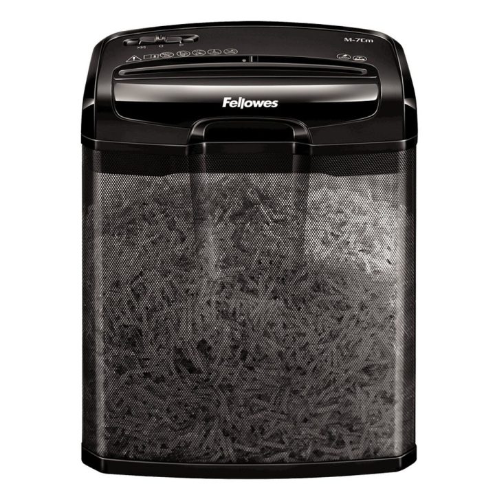 Fellowes M-7Cm Cross-Cut Paper Shredder Black