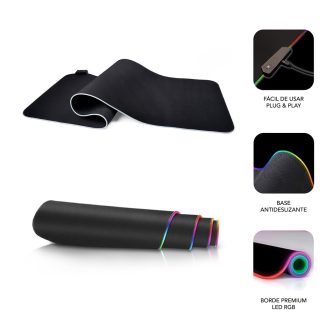 Alfombrilha de rato Subblim mouse pad premium LED RGB preto…