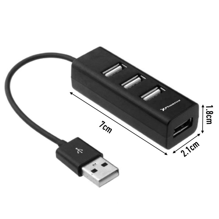 Phoenix technologies Hub USB portátil phoenix 4 portas USB 2.0 cabo…