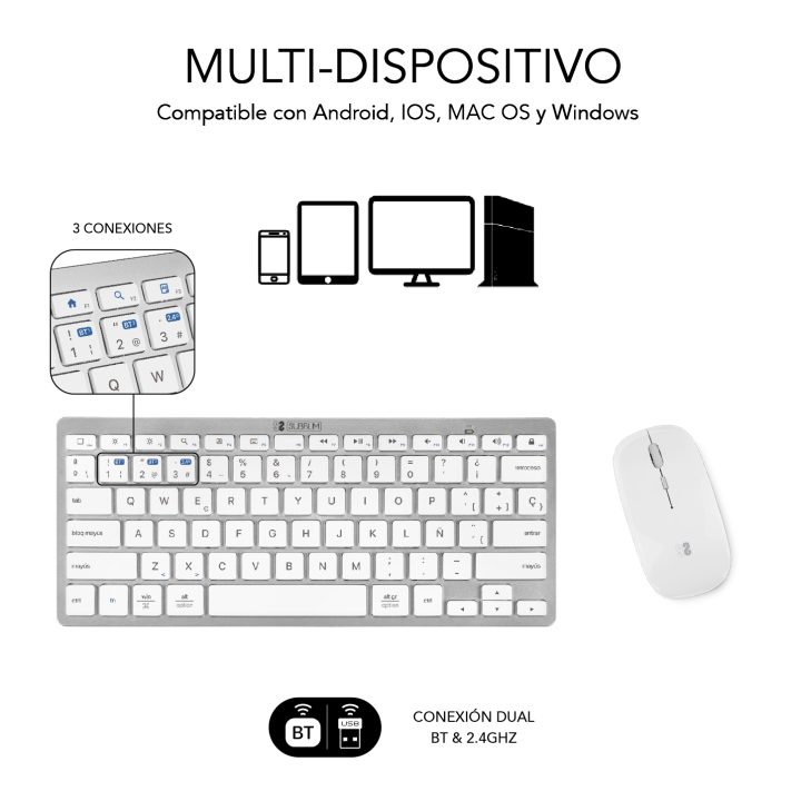 Teclado + rato Subblim subkbc-OCO010 sem fios