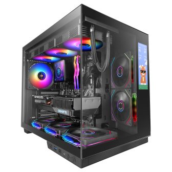 Mars Gaming MCMIRAGE Black Midi Tower Computer Case