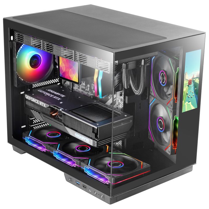 Mars Gaming MCMIRAGE Black Midi Tower Computer Case