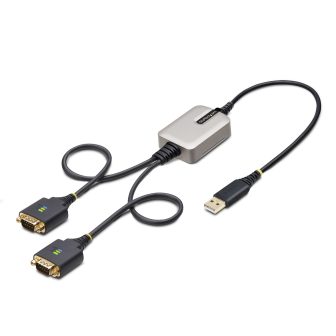 StarTech.com 60cm USB to 2-Port Serial Adapter Cable - USB to Serial…