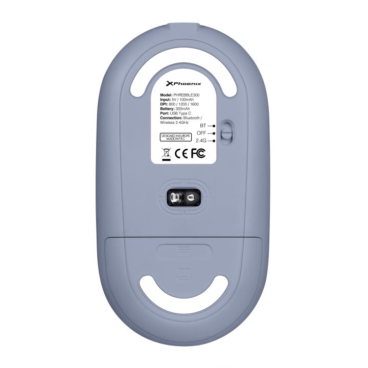 Phoenix Technologies Wireless Mouse Rebble Bluetooth and 2.4 GHz Up…