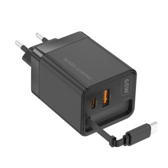 Mars Gaming MDGAN65R carregador de telemóvel Preto