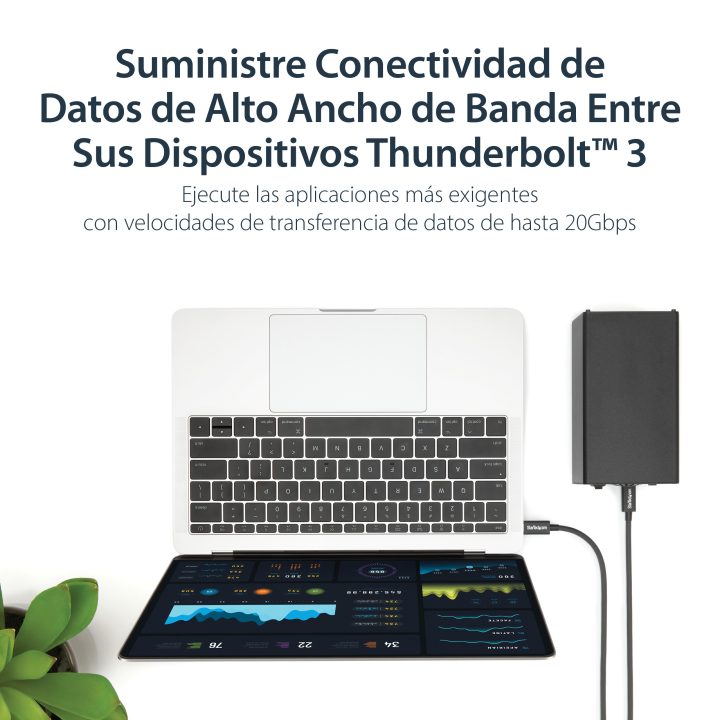 StarTech.com Cabo Thunderbolt 3 Passivo de 1m - 20Gbps - PD 100W -…