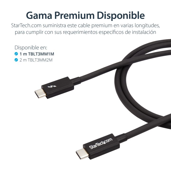 StarTech.com Cabo Thunderbolt 3 Passivo de 1m - 20Gbps - PD 100W -…