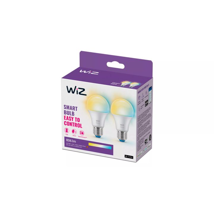 WiZ 60 W A60 E27 Bulb x2