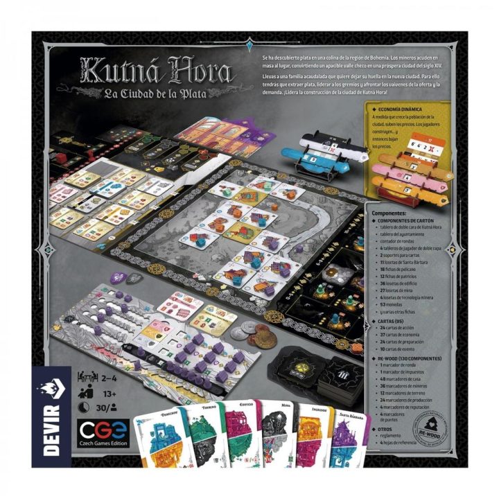 Devir board game Kutná Hora: The City of Silver + promotional card…