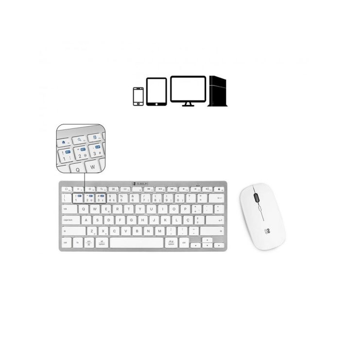 Subblim Keyboard + Mouse Combo Silver Portuguese (SUBKBC-OCO015)