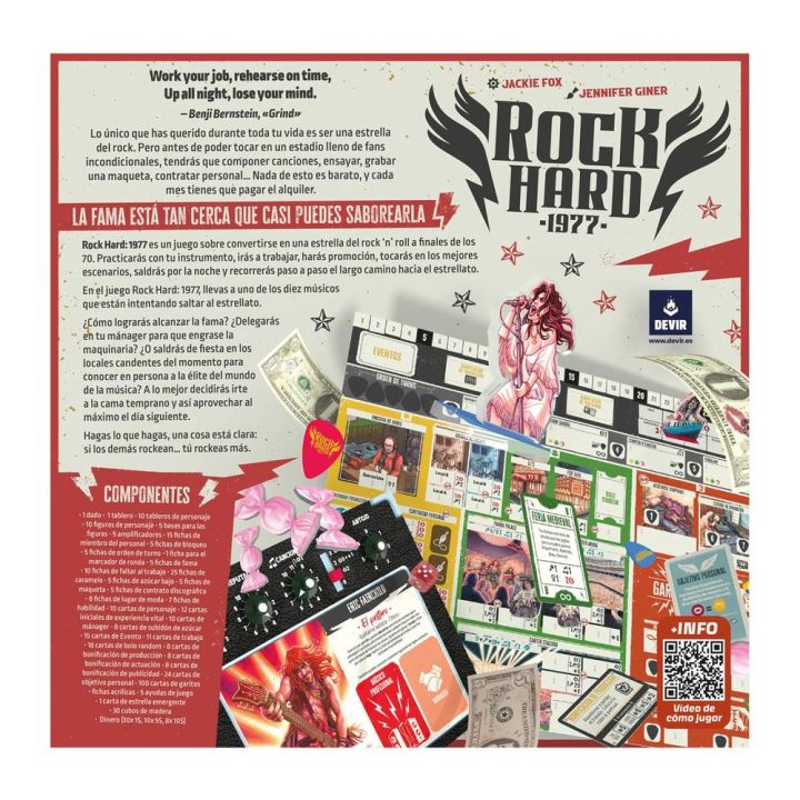 Devir Jogo de tabuleiro Rock Hard 1977 (BGROCSP)