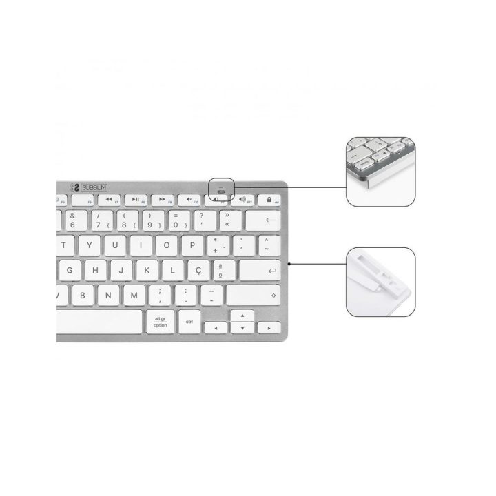 Subblim Keyboard + Mouse Combo Silver Portuguese (SUBKBC-OCO015)