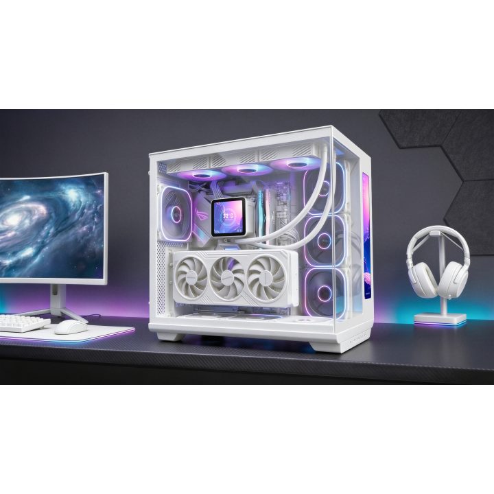 Mars Gaming MCREVMAXW White Midi Tower PC Case
