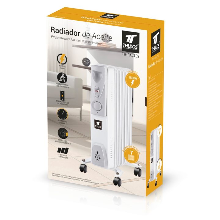 Radiador de óleo Thulos th-RAC702 1500W