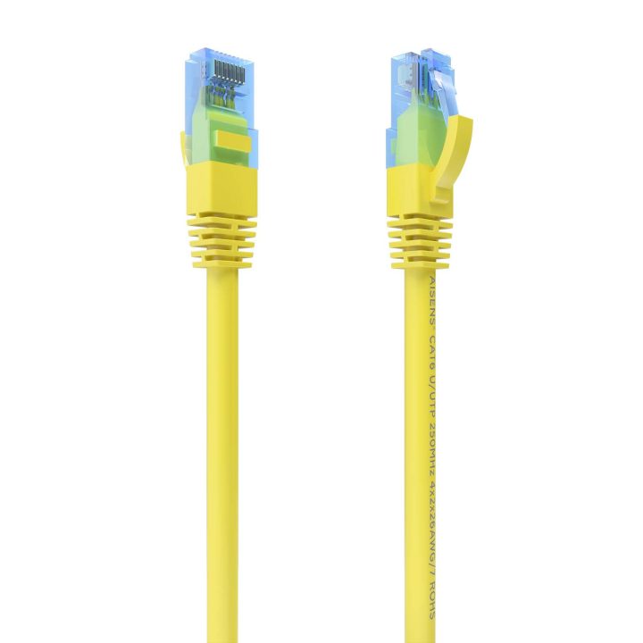 AISENS A135-0838 Yellow 5 m Cat6 U/UTP (UTP) Round Network Cable