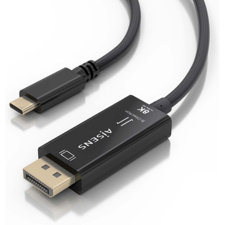 AISENS Bidirectional USB-C to DisplayPort Converter Cable 8K@60Hz…