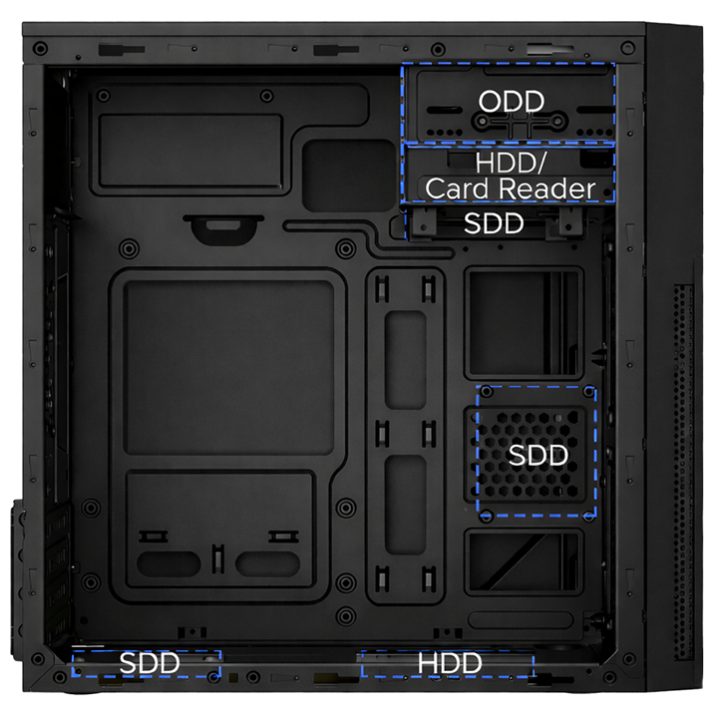 CoolBox M680 MATX CASE USB-C 3.2 GEN1 FTE.BASIC500 500W