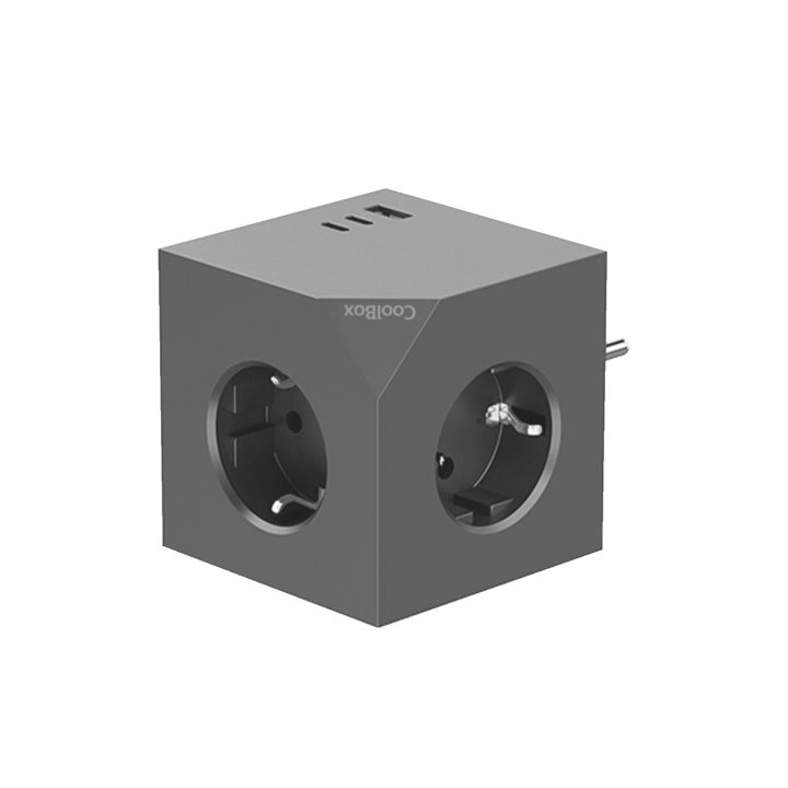 CoolBox CUBIK BASE 3 Outlets with USB C+A Charging