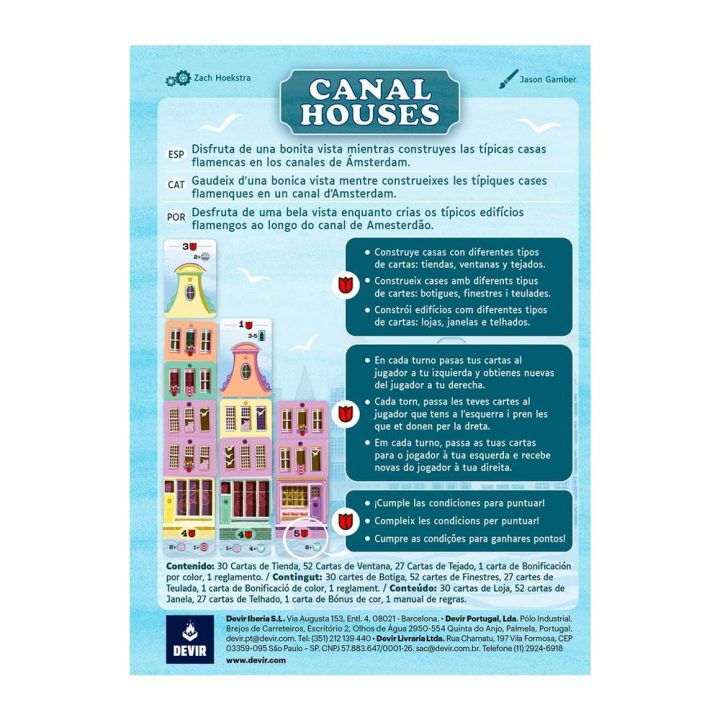 Devir Board Game Canal Houses (BGCAHOUTR)
