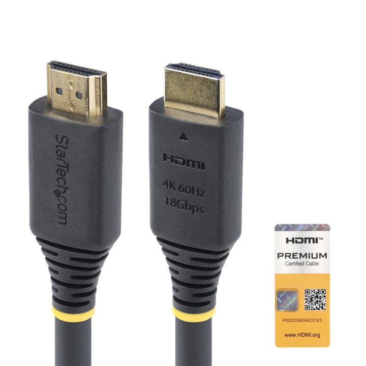 StarTech.com Premium High-Speed Certified HDMI Cable 5m - 4K…