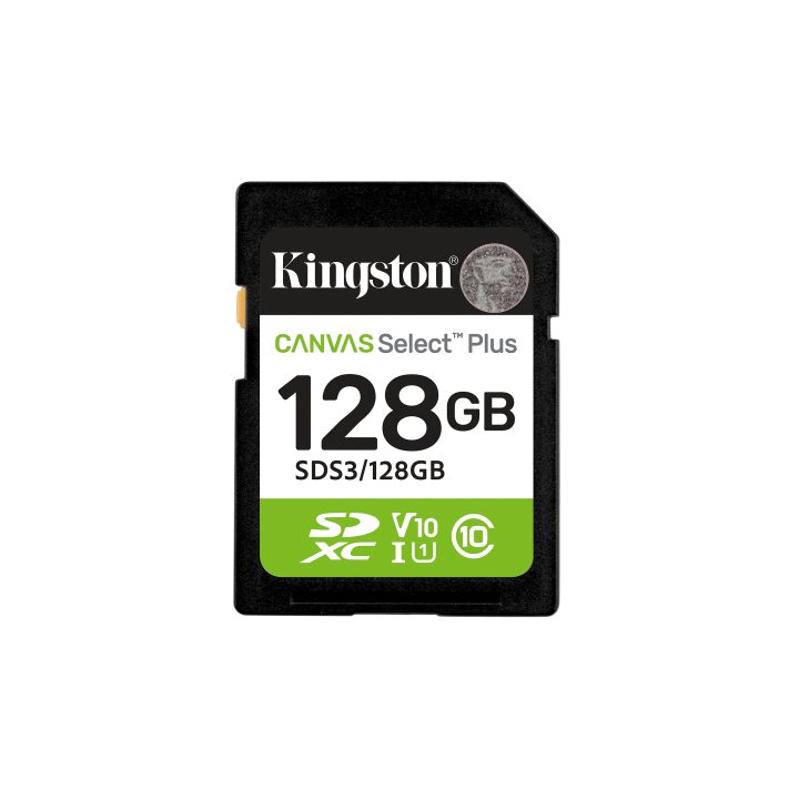 Kingston Technology 128 GB SDXC Canvas Select Plus Gen3 150 MB/s C10…