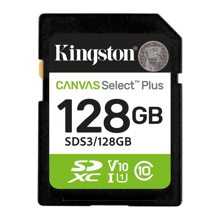 Kingston Technology 128 GB SDXC Canvas Select Plus Gen3 150 MB/s C10…