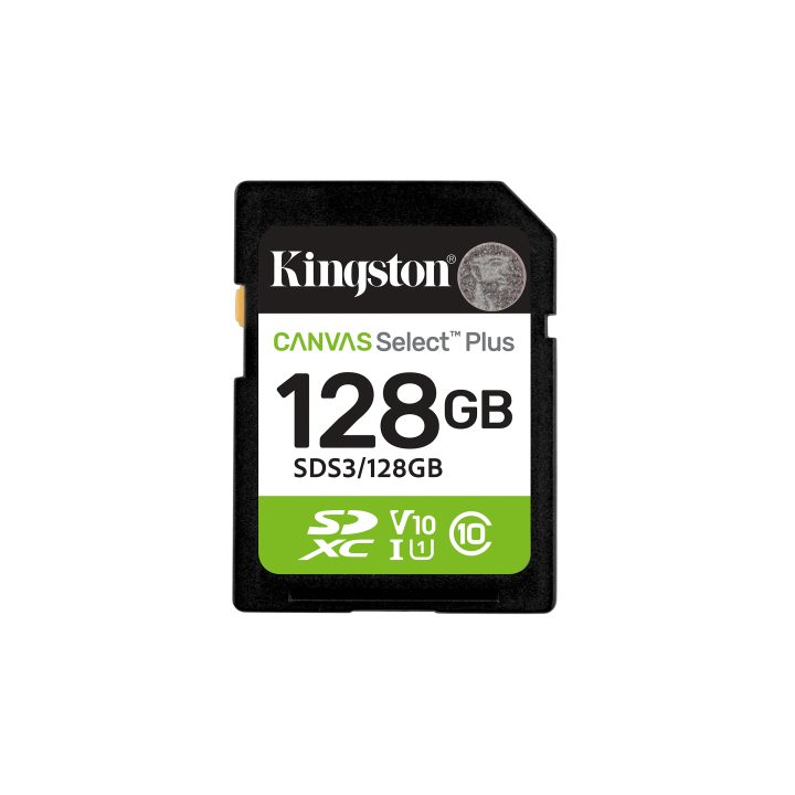 Kingston Technology 128 GB SDXC Canvas Select Plus Gen3 150 MB/s C10…