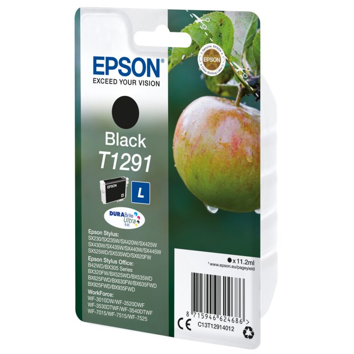 Epson Apple Black Ink T1291 DURABrite Ultra Apple