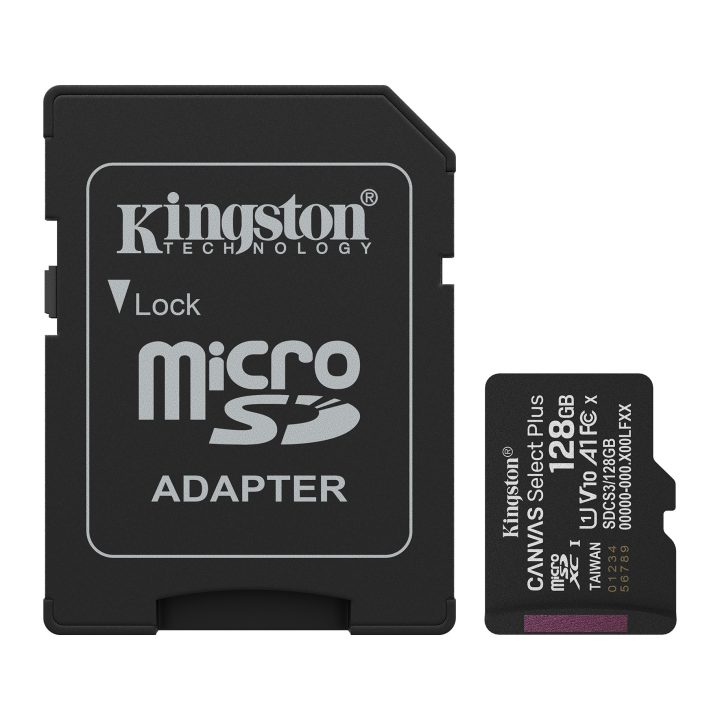 Kingston Technology 128GB microSDXC Canvas Select Plus Gen3 150MB/s…