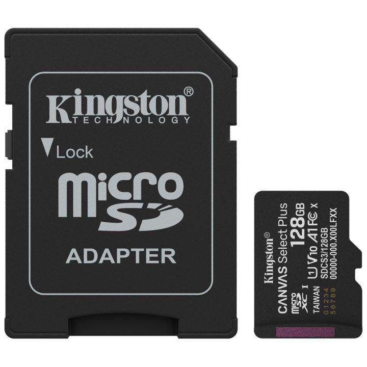 Kingston Technology 128GB microSDXC Canvas Select Plus Gen3 150MB/s…