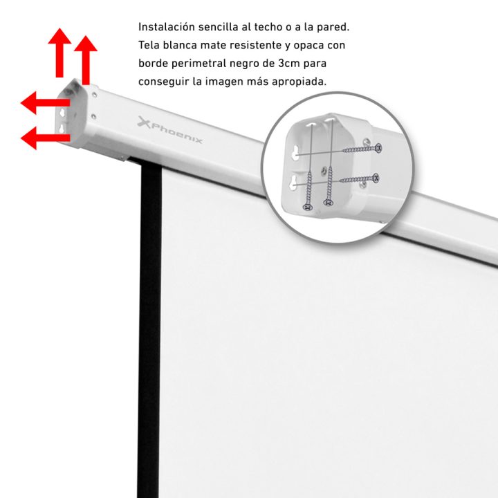 Phoenix Technologies Electric Projector Screen Wall and Ceiling…