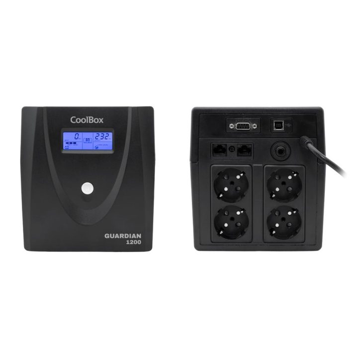 CoolBox SAI GUARDIAN3 LCD 1200VA 720w 4 SCHUKOS + SOFTWARE