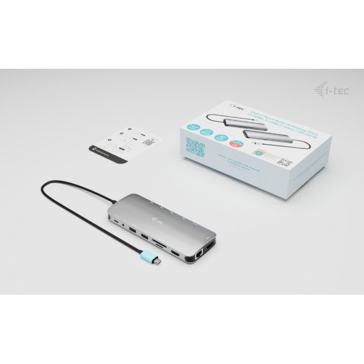 i-tec Metal USB-C Nano 3x Display Dock, 2x HDMI 1x USB-C vídeo +…