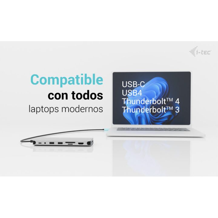 i-tec Metal USB-C Nano 3x Display Dock, 2x HDMI 1x USB-C vídeo +…